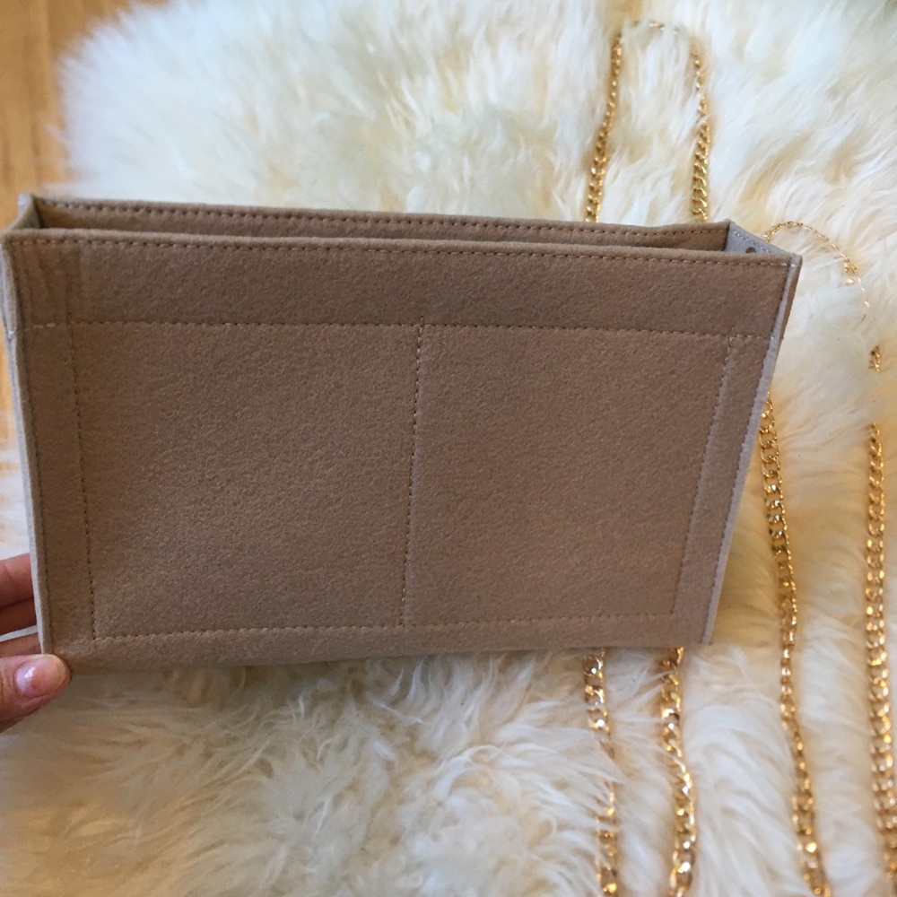 Beige Toiletry pouch 26 cosmetic insert organizer